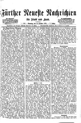 Fürther neueste Nachrichten für Stadt und Land (Fürther Abendzeitung) Sonntag 10. Oktober 1875