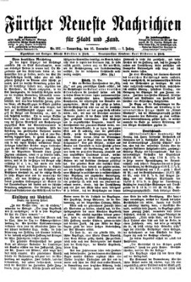 Fürther neueste Nachrichten für Stadt und Land (Fürther Abendzeitung) Donnerstag 16. Dezember 1875