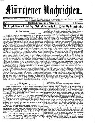 Münchener Nachrichten Freitag 5. März 1875