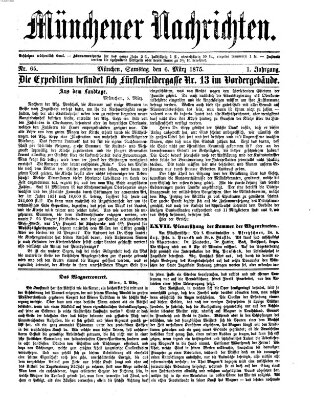 Münchener Nachrichten Samstag 6. März 1875