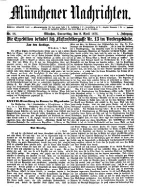 Münchener Nachrichten Donnerstag 8. April 1875