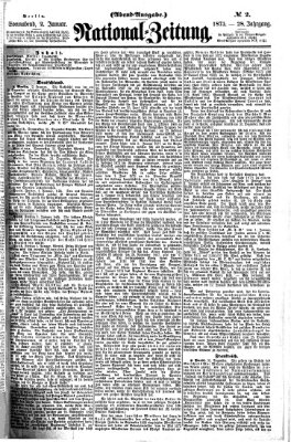 Nationalzeitung Samstag 2. Januar 1875