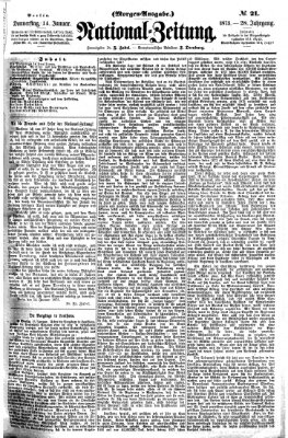 Nationalzeitung Donnerstag 14. Januar 1875