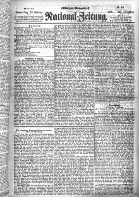 Nationalzeitung Donnerstag 18. Februar 1875