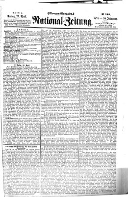 Nationalzeitung Freitag 23. April 1875
