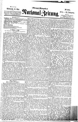 Nationalzeitung Mittwoch 12. Mai 1875