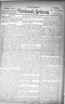 Nationalzeitung Montag 14. Juni 1875