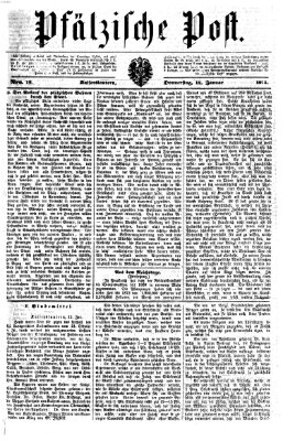 Pfälzische Post Donnerstag 14. Januar 1875