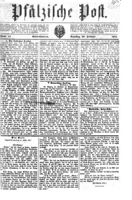 Pfälzische Post Samstag 20. Februar 1875