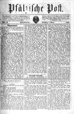 Pfälzische Post Dienstag 2. März 1875