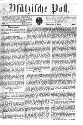 Pfälzische Post Donnerstag 4. März 1875