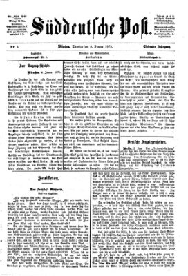 Süddeutsche Post Dienstag 5. Januar 1875