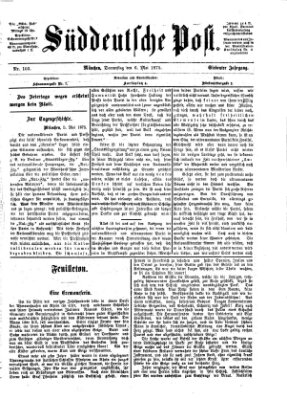 Süddeutsche Post Donnerstag 6. Mai 1875