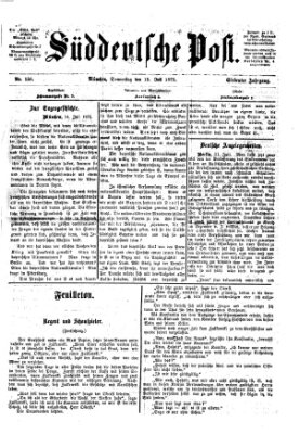 Süddeutsche Post Donnerstag 15. Juli 1875