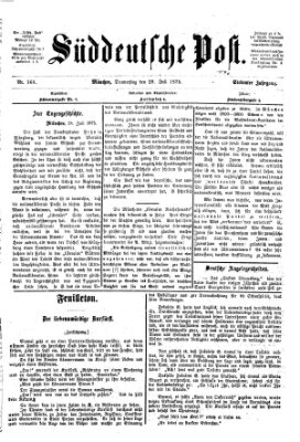 Süddeutsche Post Donnerstag 29. Juli 1875