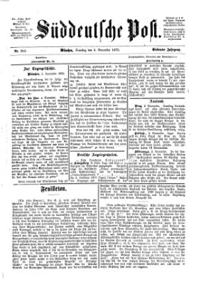 Süddeutsche Post Samstag 6. November 1875