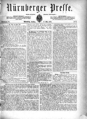 Nürnberger Presse Samstag 13. März 1875
