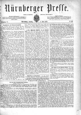 Nürnberger Presse Samstag 5. Juni 1875