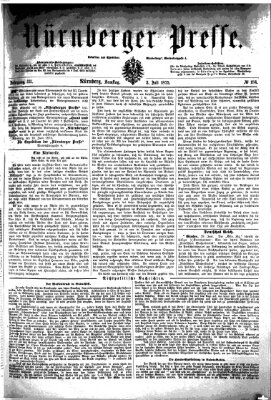 Nürnberger Presse Samstag 3. Juli 1875