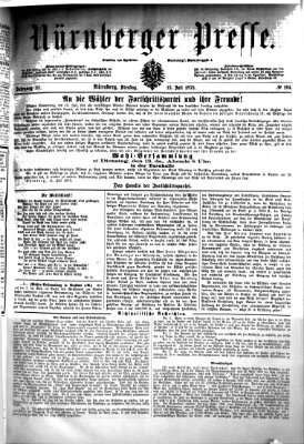 Nürnberger Presse Dienstag 13. Juli 1875