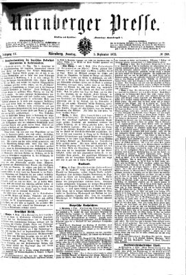 Nürnberger Presse Sonntag 5. September 1875
