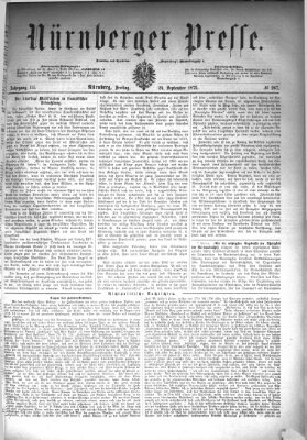 Nürnberger Presse Freitag 24. September 1875