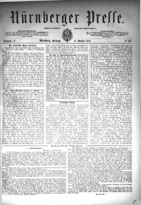 Nürnberger Presse Mittwoch 13. Oktober 1875