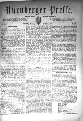 Nürnberger Presse Sonntag 17. Oktober 1875