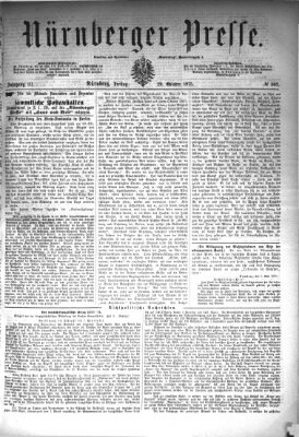 Nürnberger Presse Freitag 29. Oktober 1875