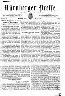 Nürnberger Presse Dienstag 2. November 1875