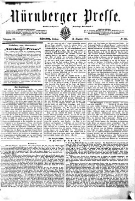 Nürnberger Presse Freitag 31. Dezember 1875