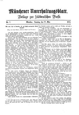 Süddeutsche Presse Samstag 22. Mai 1875