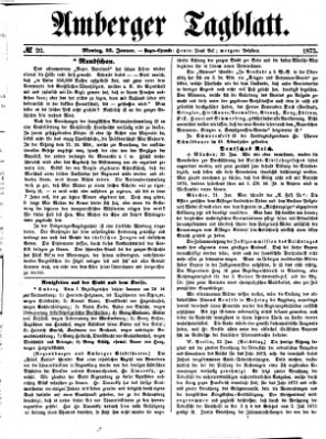 Amberger Tagblatt Montag 25. Januar 1875