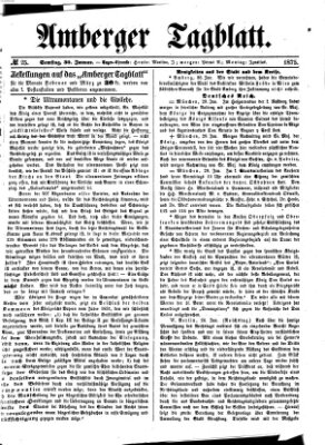 Amberger Tagblatt Samstag 30. Januar 1875