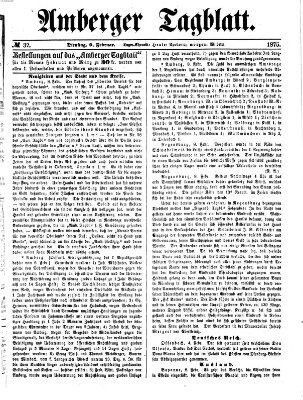 Amberger Tagblatt Dienstag 9. Februar 1875
