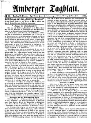 Amberger Tagblatt Samstag 13. Februar 1875