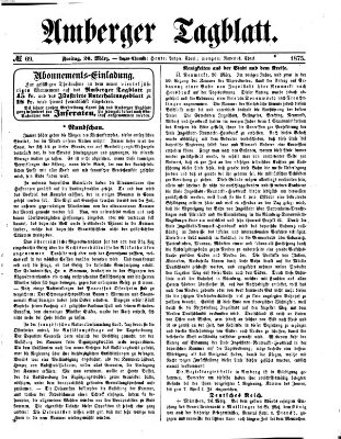 Amberger Tagblatt Freitag 26. März 1875