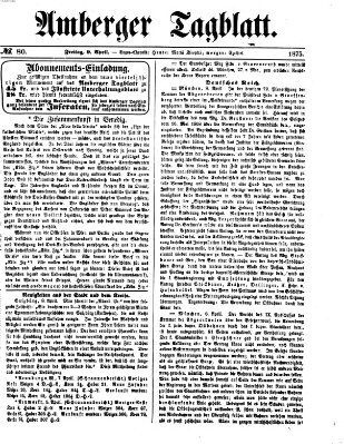 Amberger Tagblatt Freitag 9. April 1875