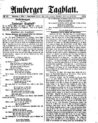 Amberger Tagblatt Samstag 1. Mai 1875