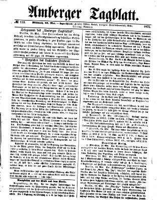 Amberger Tagblatt Mittwoch 26. Mai 1875