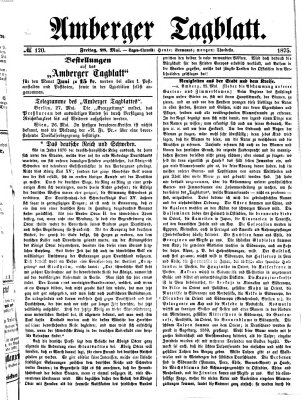 Amberger Tagblatt Freitag 28. Mai 1875