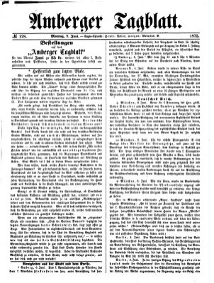 Amberger Tagblatt Montag 7. Juni 1875