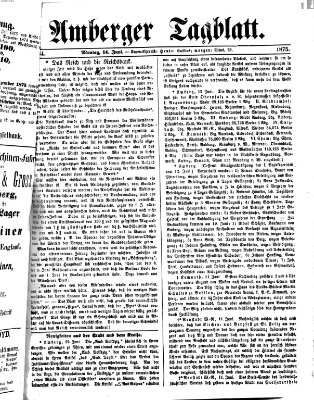 Amberger Tagblatt Montag 14. Juni 1875