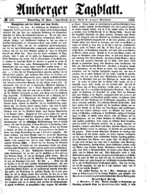 Amberger Tagblatt Donnerstag 17. Juni 1875