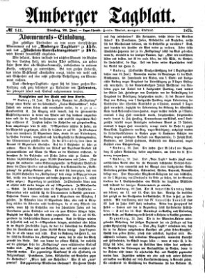 Amberger Tagblatt Dienstag 22. Juni 1875