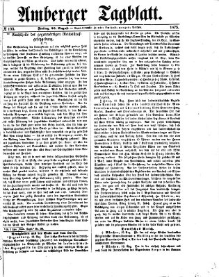 Amberger Tagblatt Freitag 20. August 1875