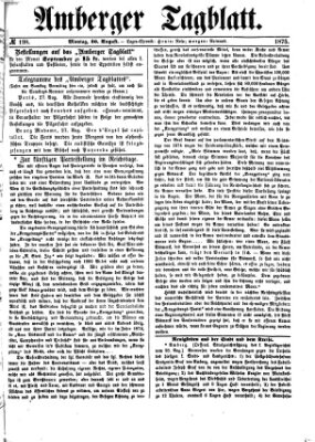 Amberger Tagblatt Montag 30. August 1875