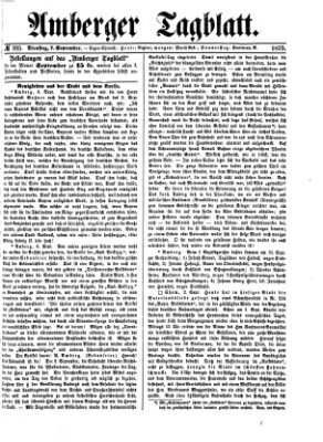 Amberger Tagblatt Dienstag 7. September 1875