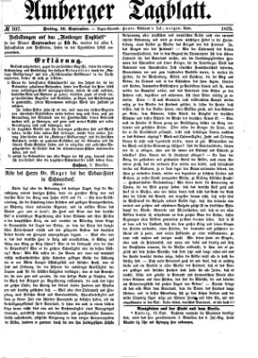 Amberger Tagblatt Freitag 10. September 1875