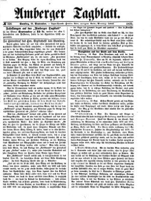 Amberger Tagblatt Samstag 11. September 1875